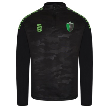 Camo 1/4 Zip Performance Top : Black