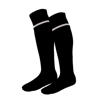 Single Band Sock : Black / White